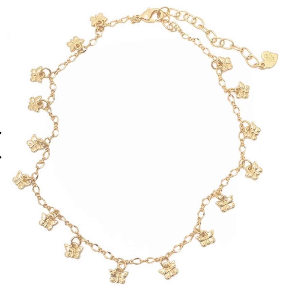 Frasier Sterling “Butterflies” 14k Gold Choker
